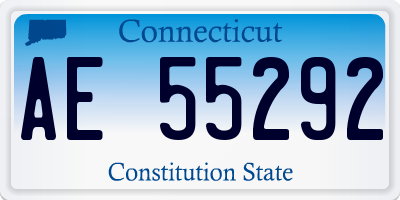 CT license plate AE55292