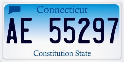 CT license plate AE55297
