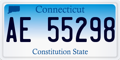 CT license plate AE55298