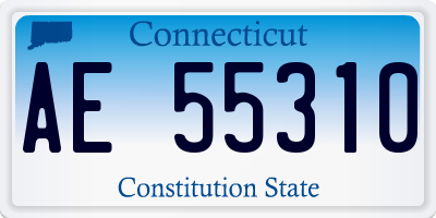 CT license plate AE55310