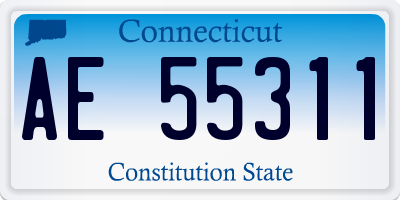 CT license plate AE55311