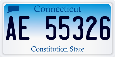 CT license plate AE55326