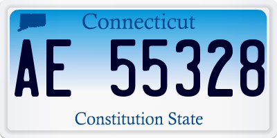 CT license plate AE55328
