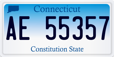 CT license plate AE55357