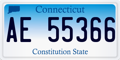 CT license plate AE55366