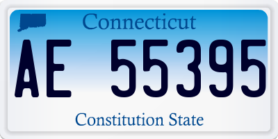 CT license plate AE55395
