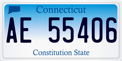 CT license plate AE55406