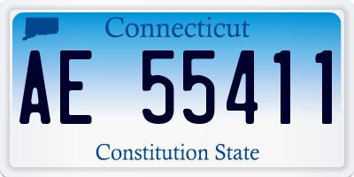 CT license plate AE55411