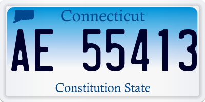 CT license plate AE55413