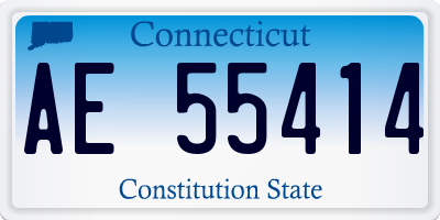 CT license plate AE55414