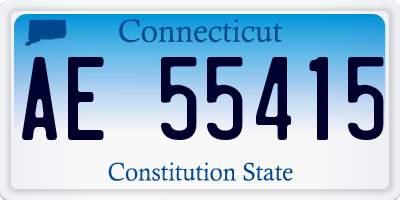 CT license plate AE55415
