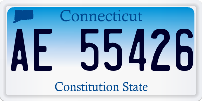 CT license plate AE55426