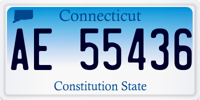 CT license plate AE55436