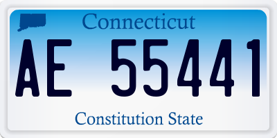 CT license plate AE55441
