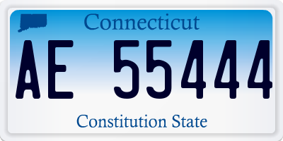 CT license plate AE55444