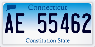 CT license plate AE55462
