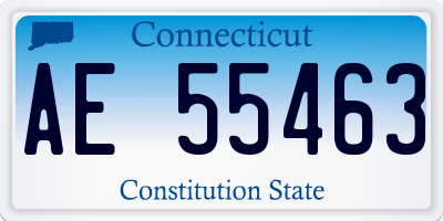 CT license plate AE55463