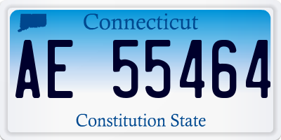 CT license plate AE55464