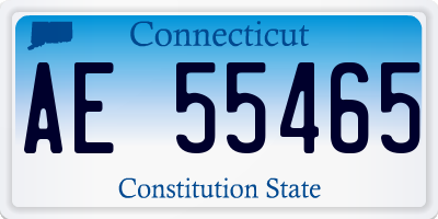 CT license plate AE55465