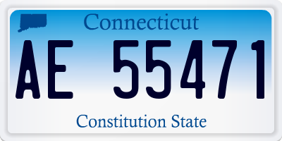 CT license plate AE55471