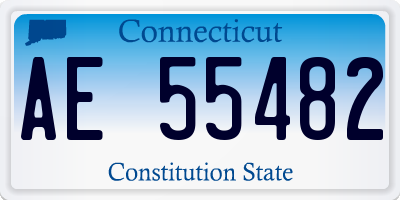 CT license plate AE55482