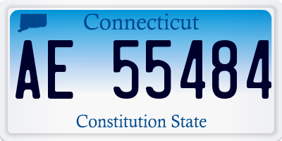 CT license plate AE55484