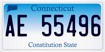 CT license plate AE55496
