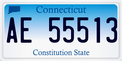 CT license plate AE55513
