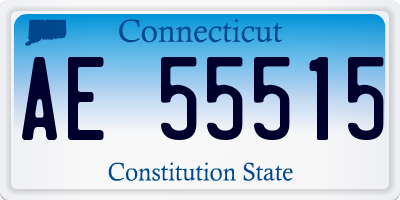 CT license plate AE55515