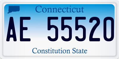 CT license plate AE55520