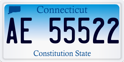 CT license plate AE55522