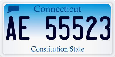 CT license plate AE55523