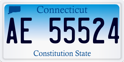 CT license plate AE55524