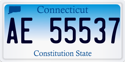 CT license plate AE55537