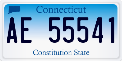 CT license plate AE55541