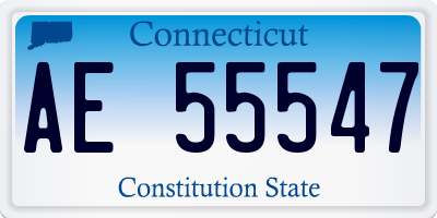 CT license plate AE55547