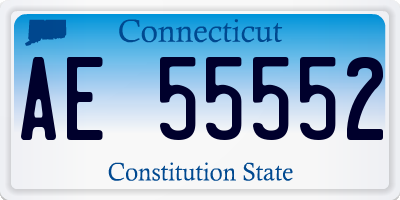 CT license plate AE55552