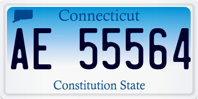CT license plate AE55564