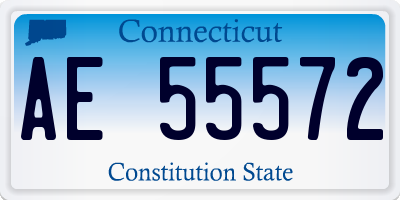 CT license plate AE55572