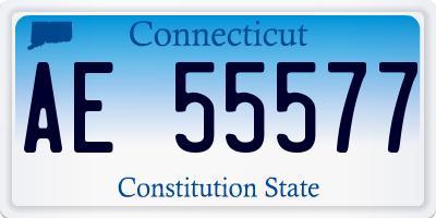 CT license plate AE55577