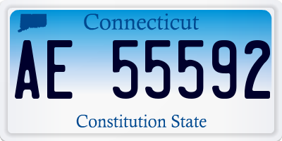 CT license plate AE55592