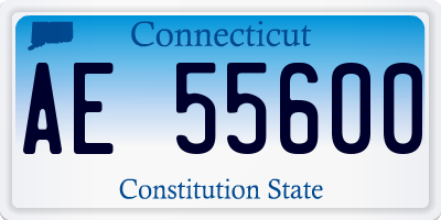 CT license plate AE55600
