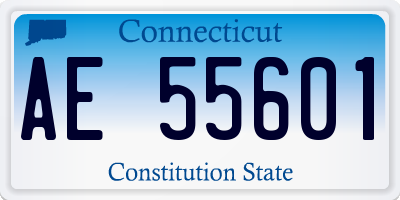 CT license plate AE55601