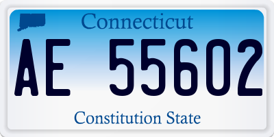 CT license plate AE55602