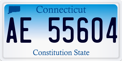 CT license plate AE55604