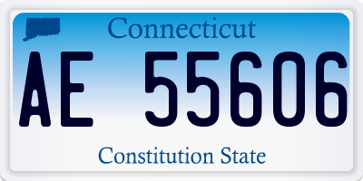 CT license plate AE55606