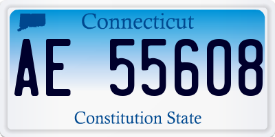 CT license plate AE55608