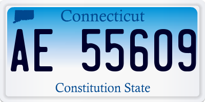 CT license plate AE55609