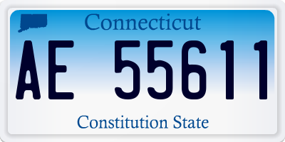 CT license plate AE55611
