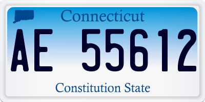 CT license plate AE55612